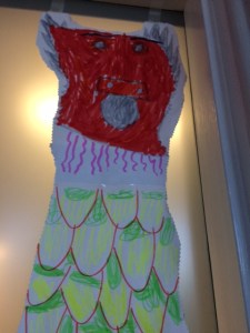 A homemade dragon constructed by Jacob and Benjamin